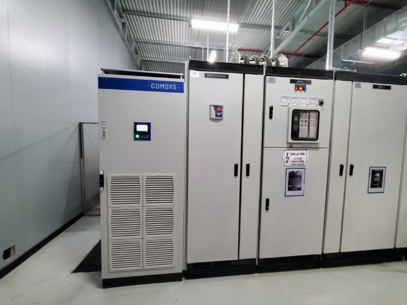 Tủ lọc sóng hài tích cực ADF sau khi được lắp đặt