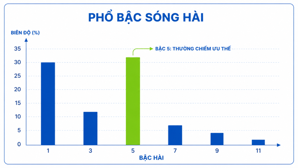 Biểu đồ phổ biên độ các bậc sóng hài